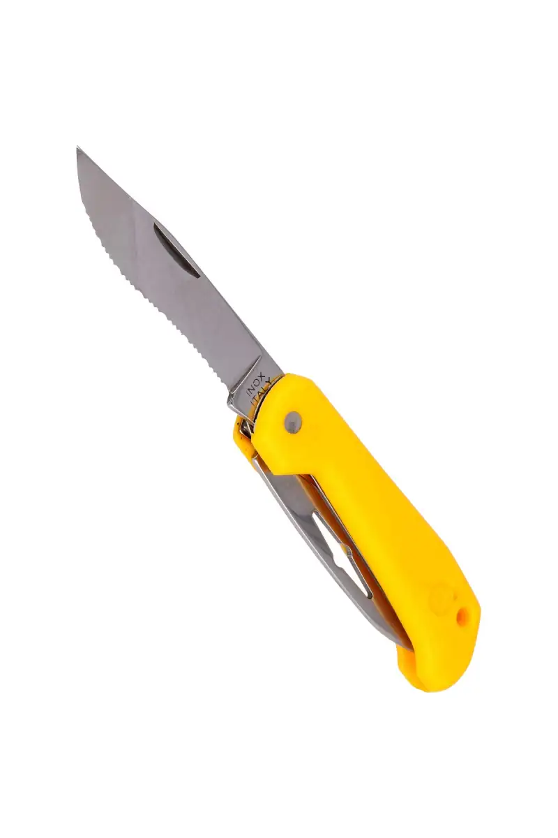 Nóż składany żeglarski MAC Marine B91/5 Yellow PP, Mirror W 1.4028 (MC B915.Y)