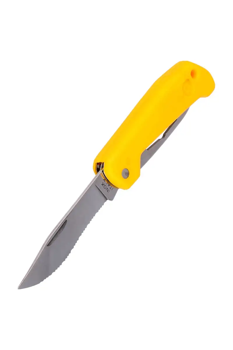 Nóż składany żeglarski MAC Marine B91/5 Yellow PP, Mirror W 1.4028 (MC B915.Y)