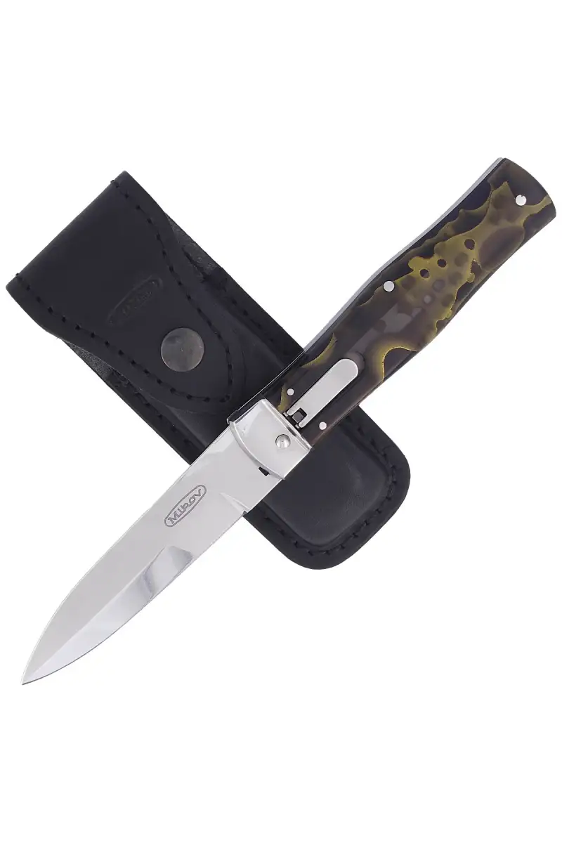 Nóż sprężynowy Mikov Predator Green Raffir, Mirror N690 (241-BRa-1/KP GREEN)