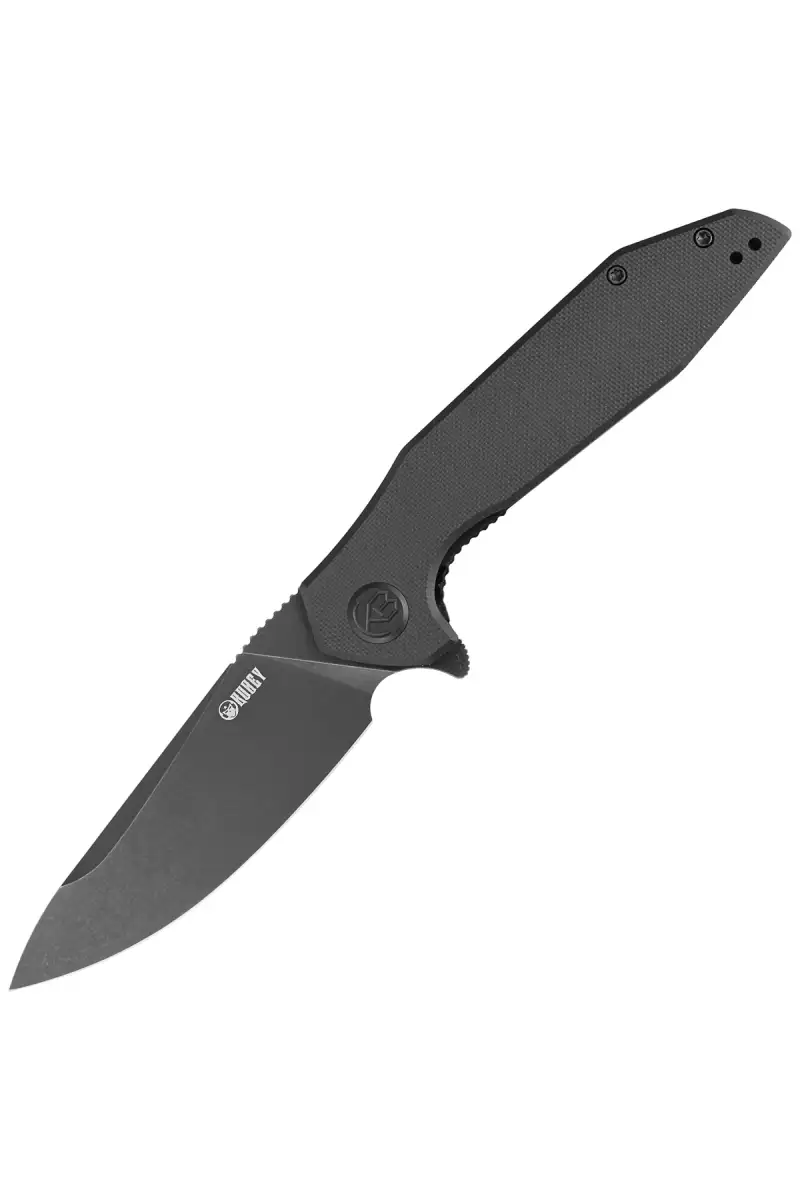 Nóż składany Kubey Nova Black G10, Black Stonewashed D2 (KU117B)