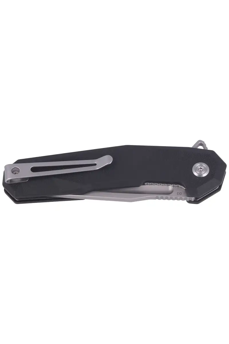 Nóż składany Kubey Carve Nest Black G10, Sandblast D2 (KB237A)
