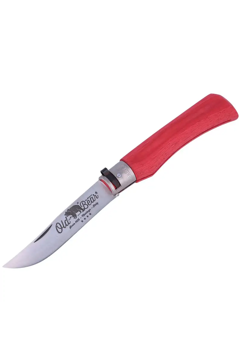 Nóż składany Antonini Old Bear Laminated Red, Satin Stainless (9307/23_MRK)