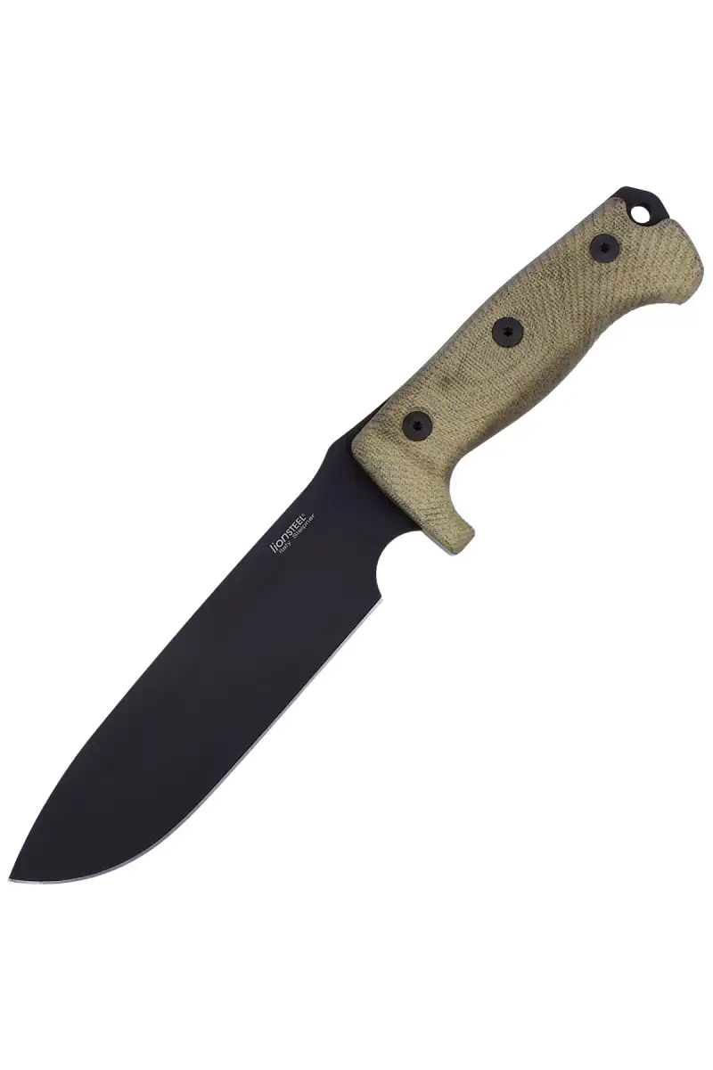 Nóż LionSteel M7B, Green Micarta, Black Sleipner (M7B CVG)