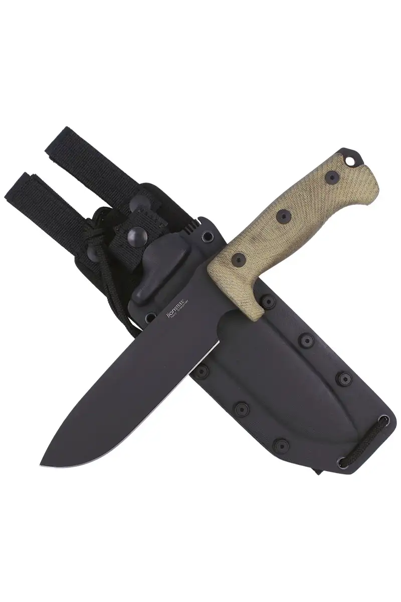 Nóż LionSteel M7B, Green Micarta, Black Sleipner (M7B CVG)