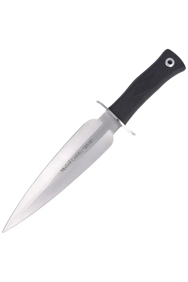 Nóż Muela Caribu Remate Rubber Black, Satin 220mm (CARIBU.G)