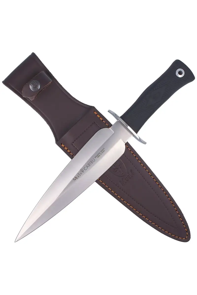 Nóż Muela Caribu Remate Rubber Black, Satin 220mm (CARIBU.G)