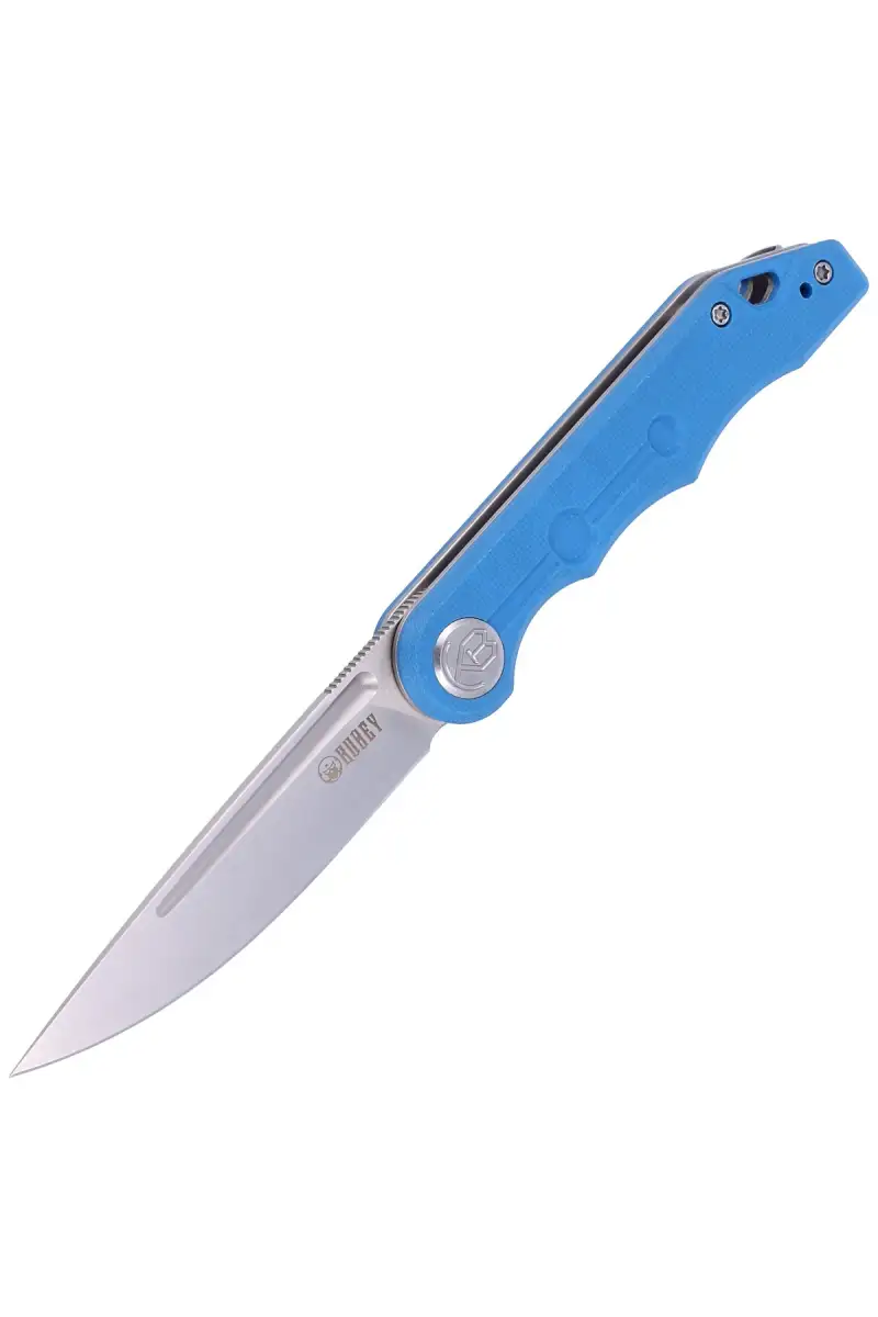 Nóż składany Kubey Mizo, Blue G10, Satin 14C28N by Tiguass (KU2101B)
