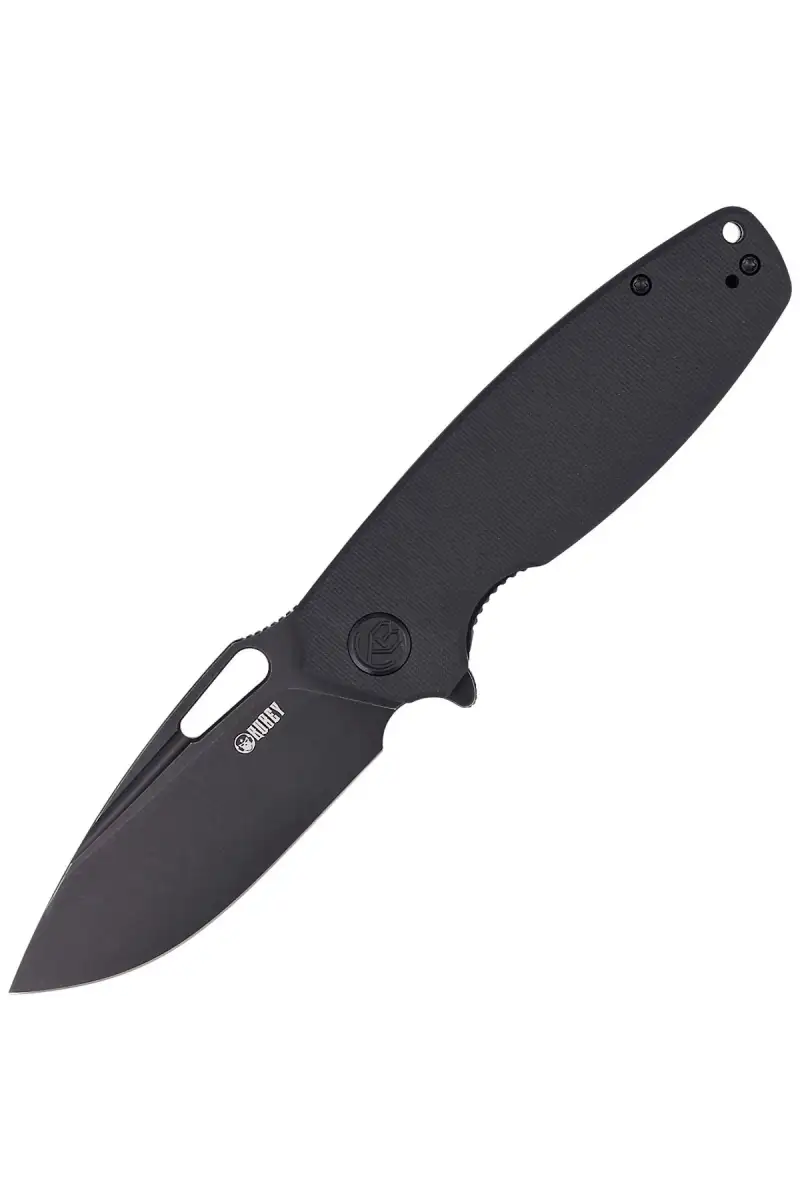Nóż składany Kubey Tityus Black G10, Dark Stonewashed D2 (KU322C)