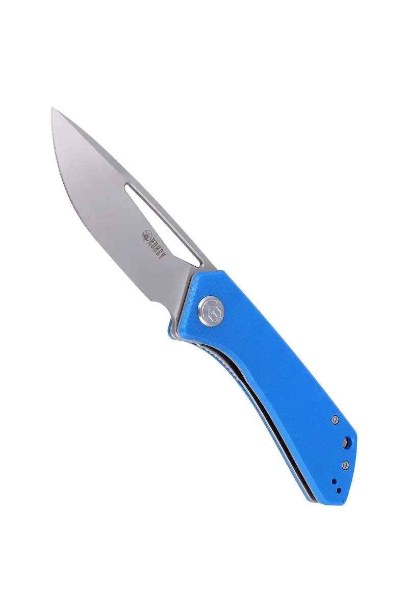 Nóż składany Kubey Thalia Blue G10, Bead Blasted D2 (KU331B)