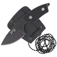 Nóż na szyję Herbertz Solingen Neck Knife Black G10, Black Stonewashed AISI 420 (55041)