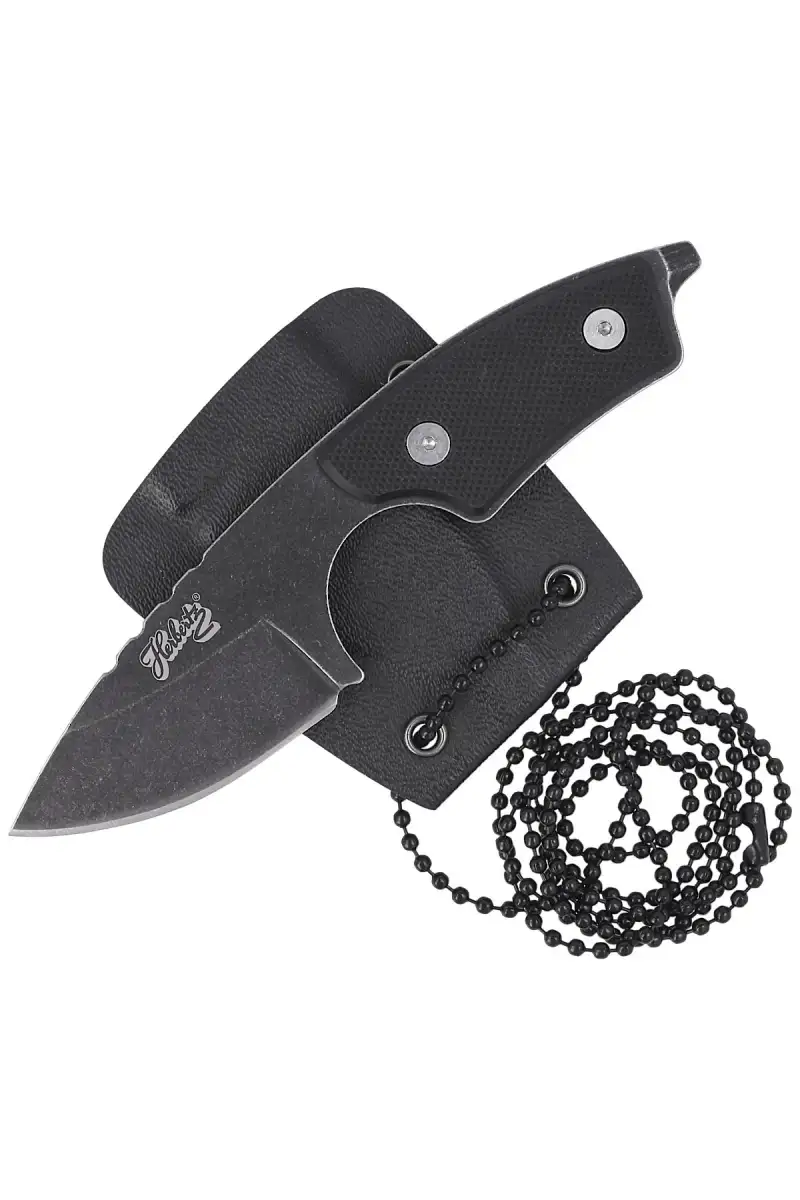 Nóż na szyję Herbertz Solingen Neck Knife Black G10, Black Stonewashed AISI 420 (55041)