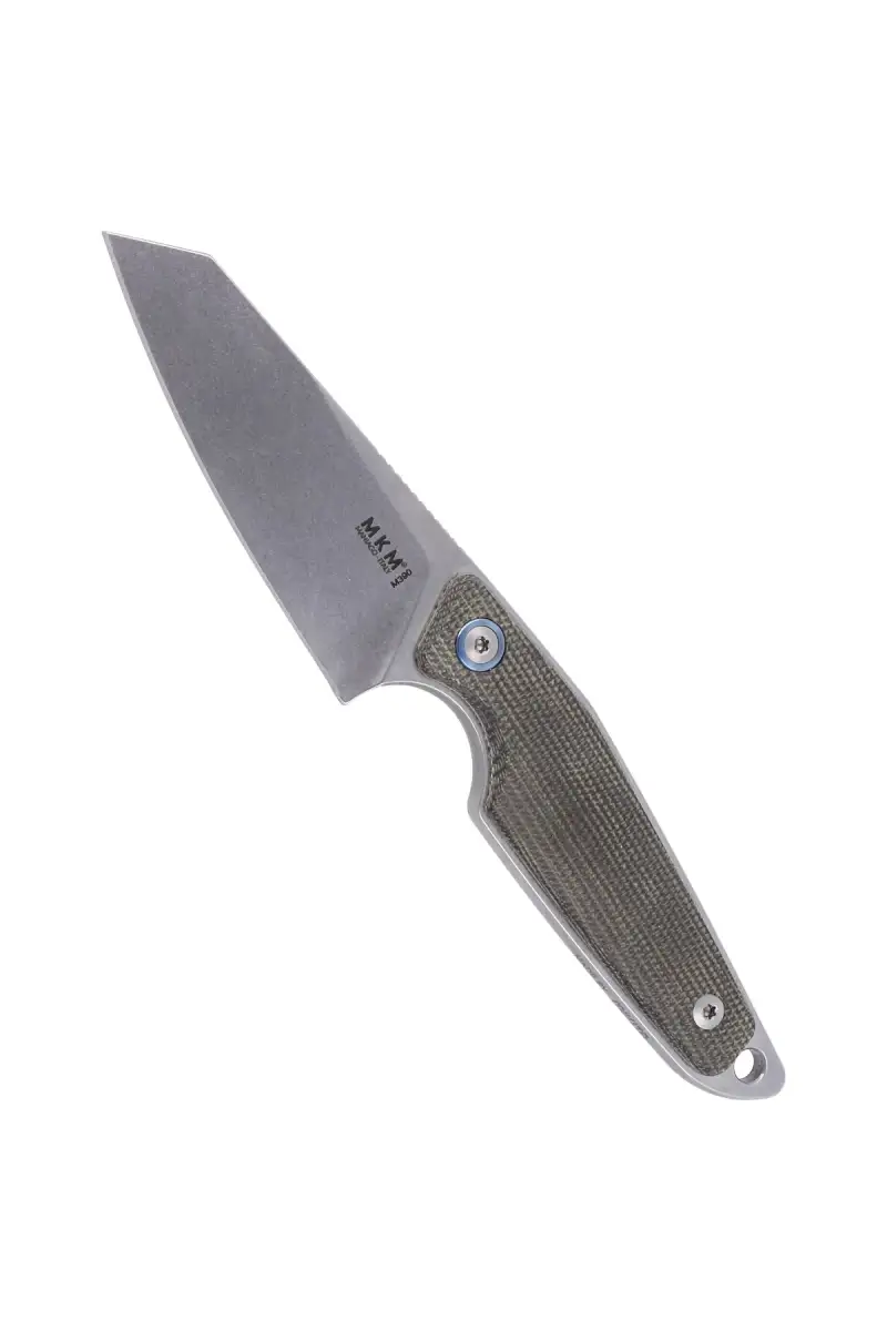 Nóż MKM Makro 2 Green Micarta, Stonewashed M390 by Jesper Voxnæs (MKMA02-GC)
