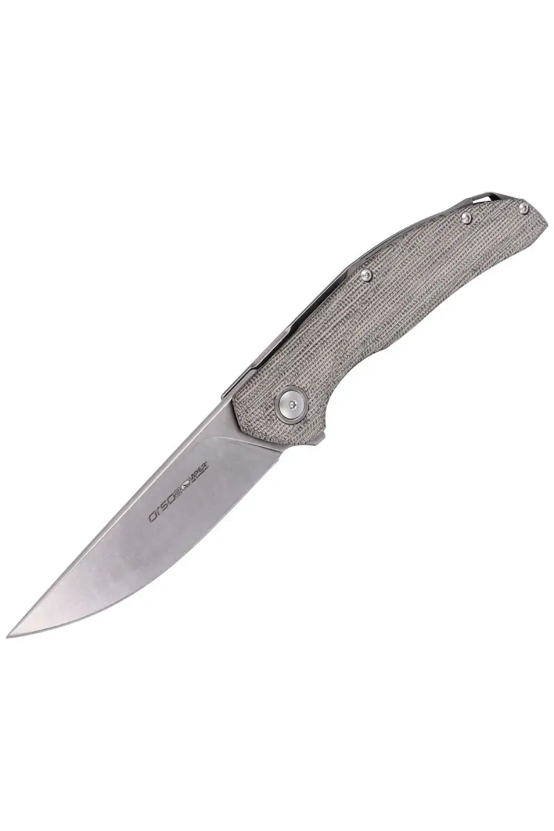 Nóż składany Viper Orso 2 Green Canvas Micarta, Stonewashed Lohmann LO-QPM20-4 by Jens Ansø (V5998CG)