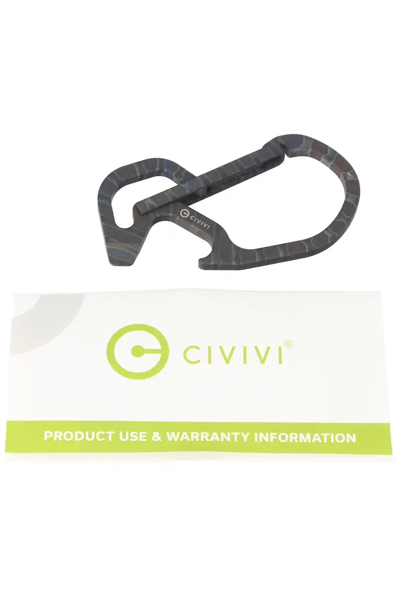 Karabińczyk CIVIVI Click Carabiner Keychain Multi-Tool, Flamed Titanium (CA-01B)