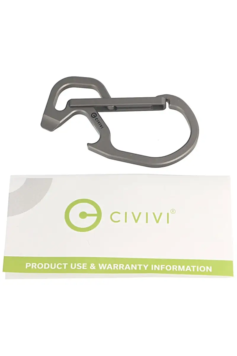 Karabińczyk CIVIVI Click Carabiner Keychain Multi-Tool, Gray Titanium (CA-01A)