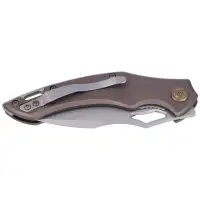 Nóż składany FoxEdge Sparrow Brown Anodized Aluminium, Sand Blasted by Denis Simonutti (FE-031)