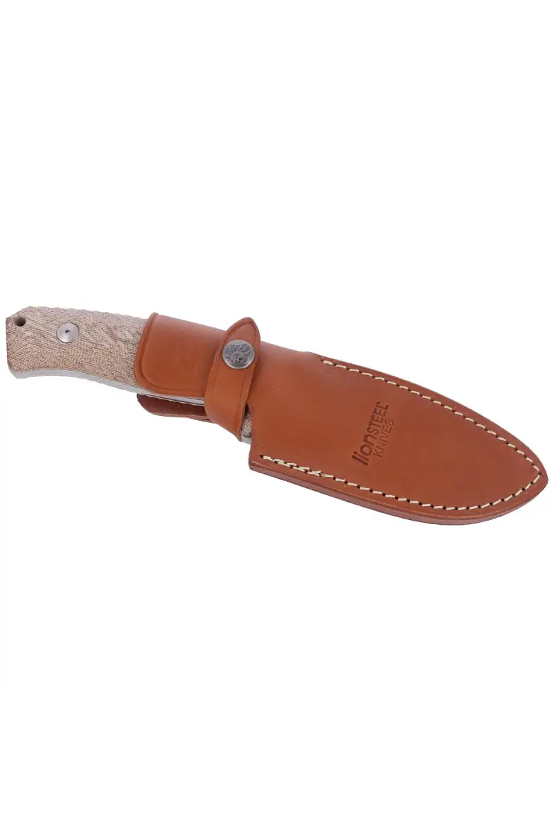 Nóż LionSteel M3 Natural Canvas Micarta, Satin Niolox by Michele Pensato (M3 CVN)