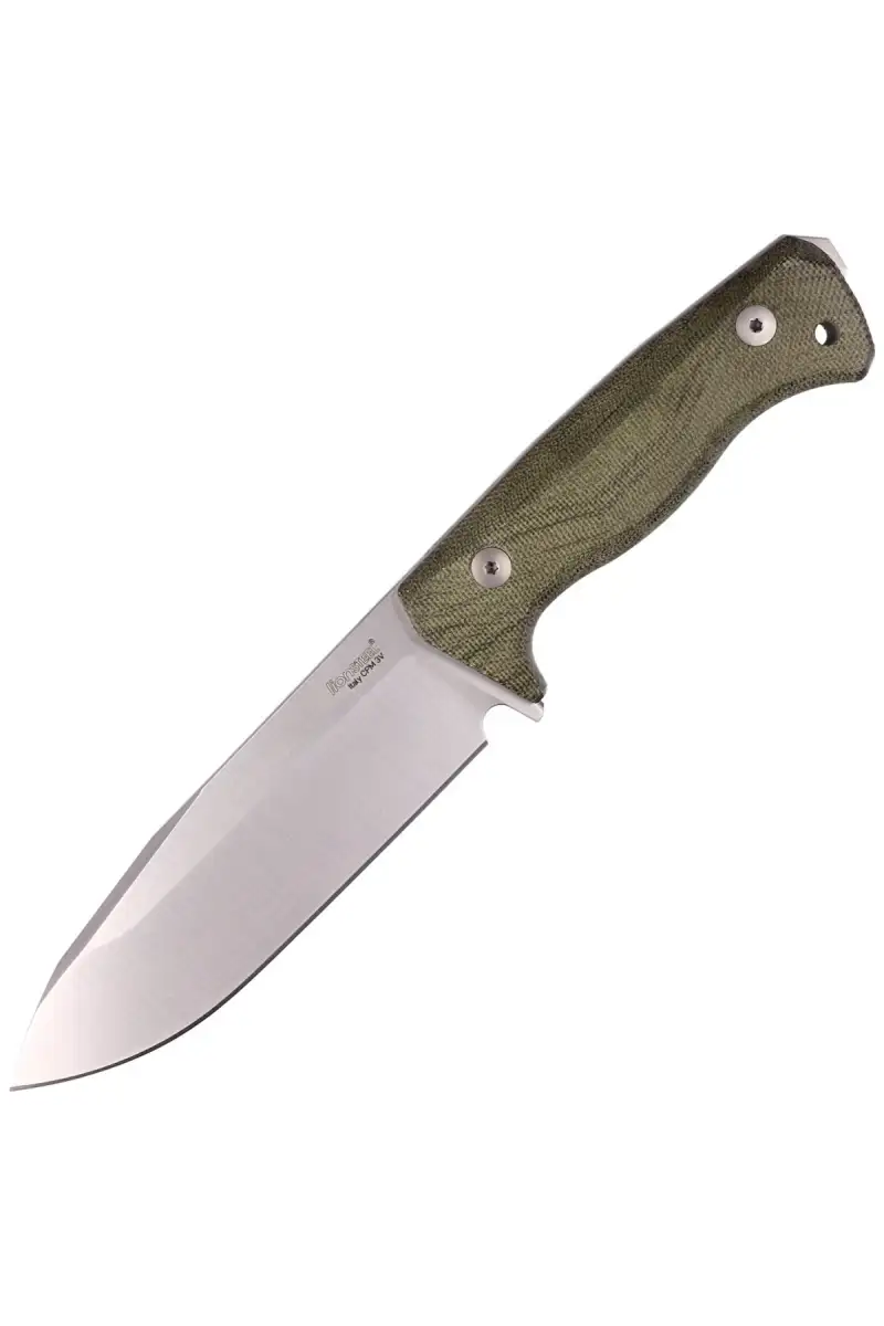 Nóż LionSteel Green Canvas Micarta, Satin CPM 3V by Molletta (T6 3V CVG)