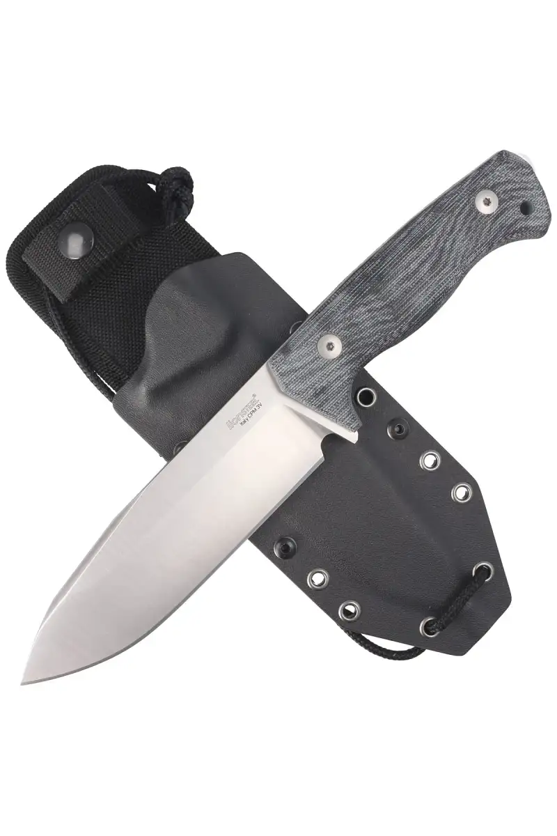 Nóż LionSteel Black Canvas Micarta, Satin CPM 3V by Molletta (T6 3V CVB)