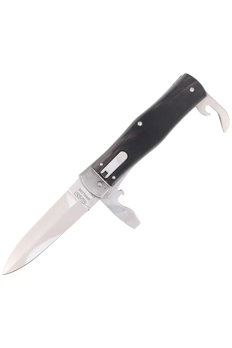 Nóż sprężynowy Mikov Predator Buffalo Horn, Mirror 3ostrz (241-NR-3/KP)