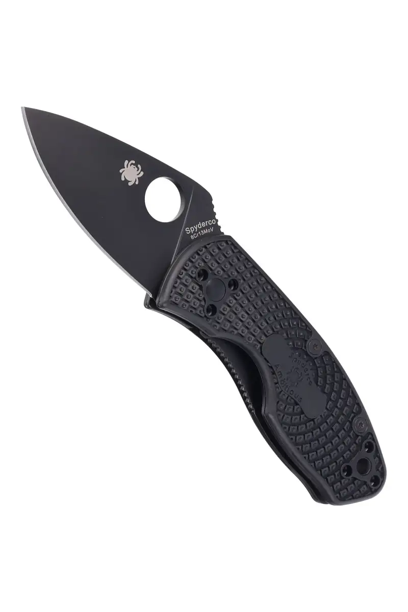 Nóż składany Spyderco Ambitious Black FRN, Black Blade 8Cr13MoV (C148PBBK)