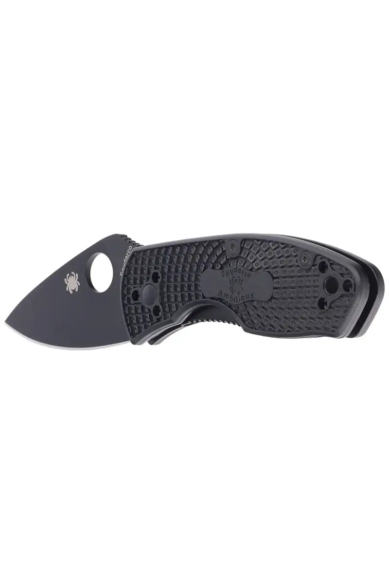 Nóż składany Spyderco Ambitious Black FRN, Black Blade 8Cr13MoV (C148PBBK)
