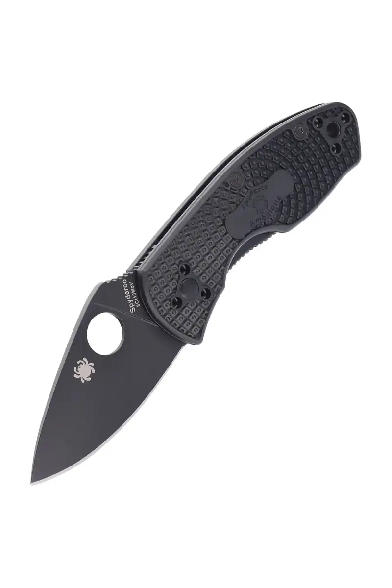 Nóż składany Spyderco Ambitious Black FRN, Black Blade 8Cr13MoV (C148PBBK)