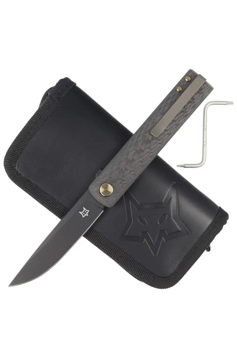 Nóż składany FOX Chnops Carbon Fiber, PVD M390 by Riccardo Gobbato (FX-543 CFBR)