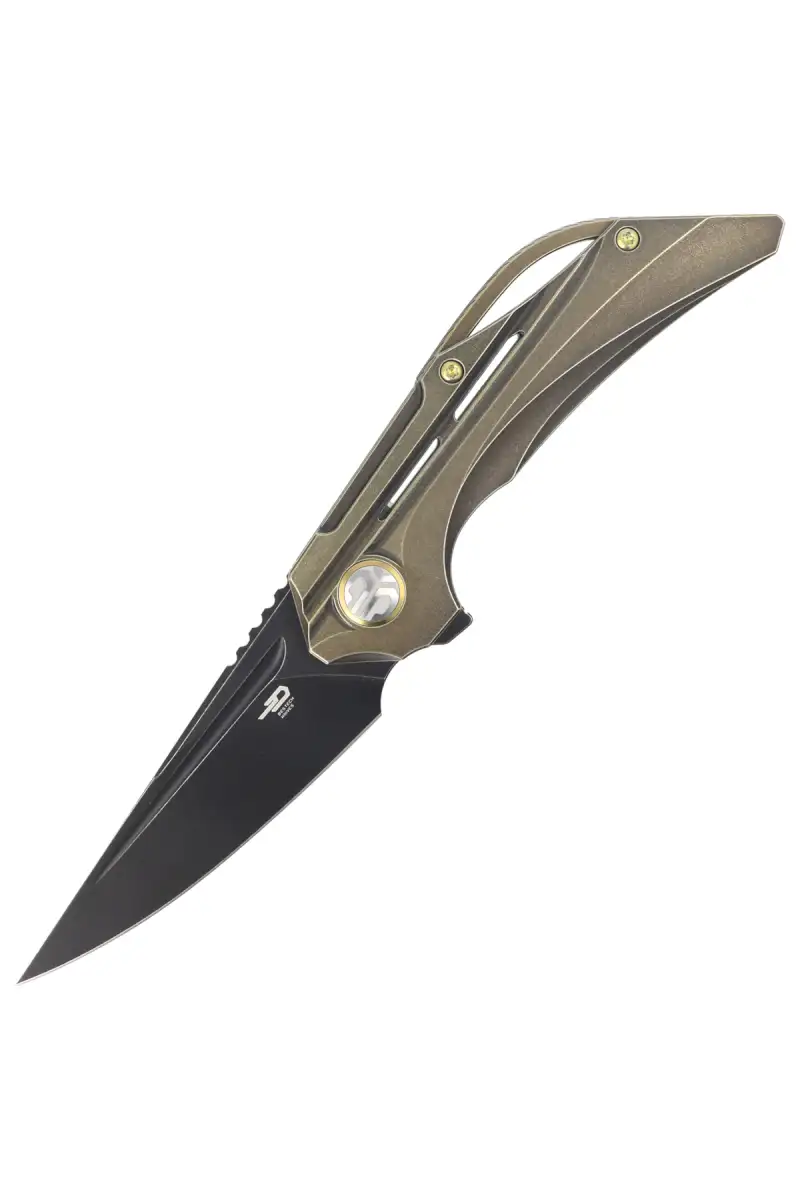 Nóż składany Bestech Vigil Bronze Titanium, Black Stonewashed M390 by Kombou (BT2201D)