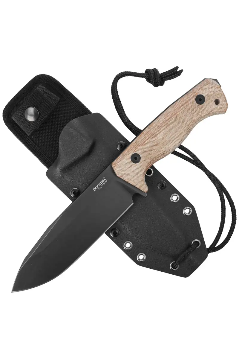 Nóż LionSteel Natural Canvas Micarta, Old Black CPM 3V by Molletta (T6B 3V CVN)