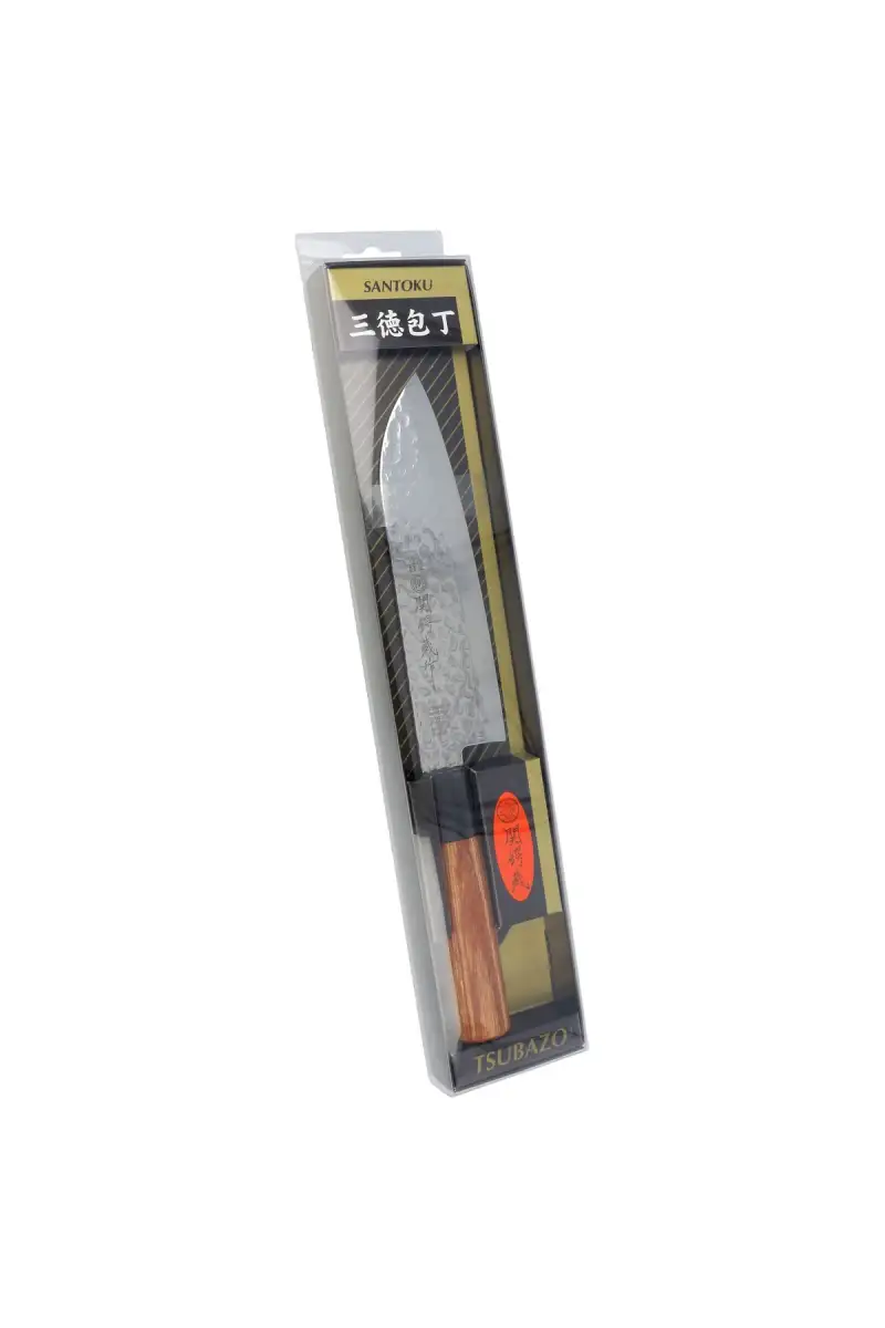 Nóż Tsubazo Santoku Pakka Wood, Tsuchime Daido 1K6 (340218)