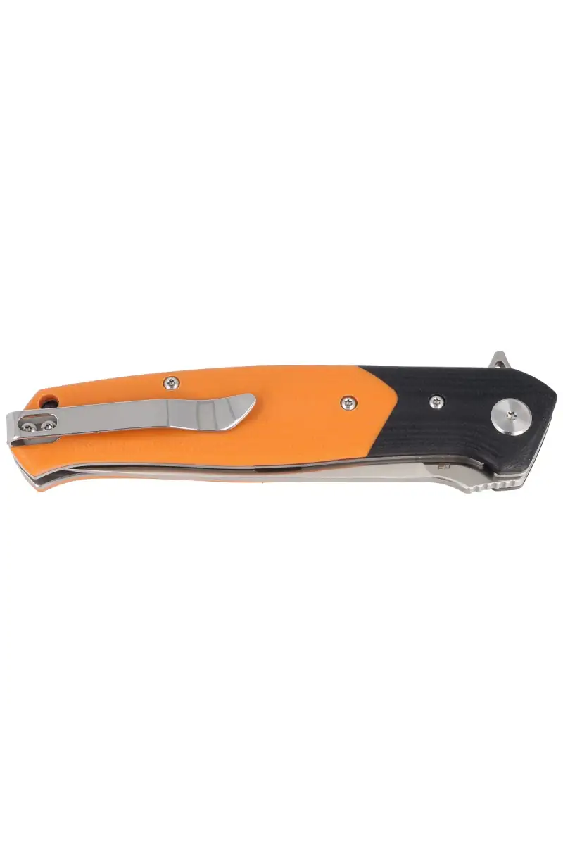Nóż składany Bestech Swordfish Black / Orange G10, Satin D2 (BG03C)