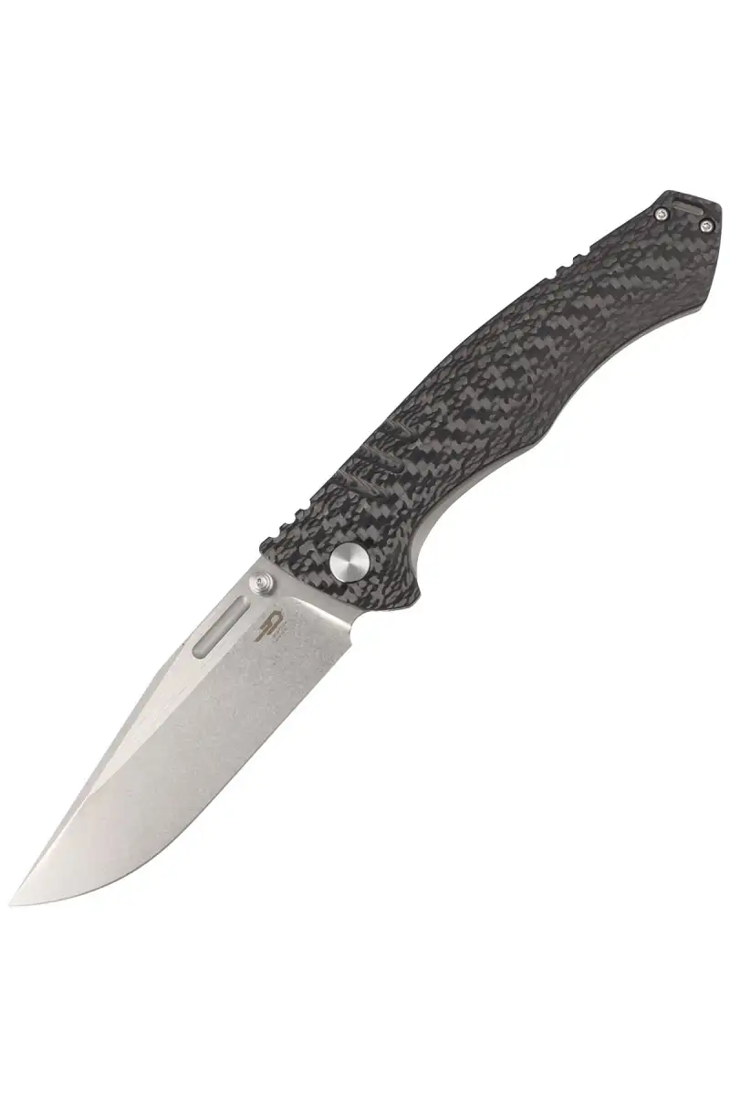Nóż składany Bestech Keen II Black Titanium/Carbon Fiber, Stonewashed/Satin CPM S35VN by Koens Craft (BT2301A)