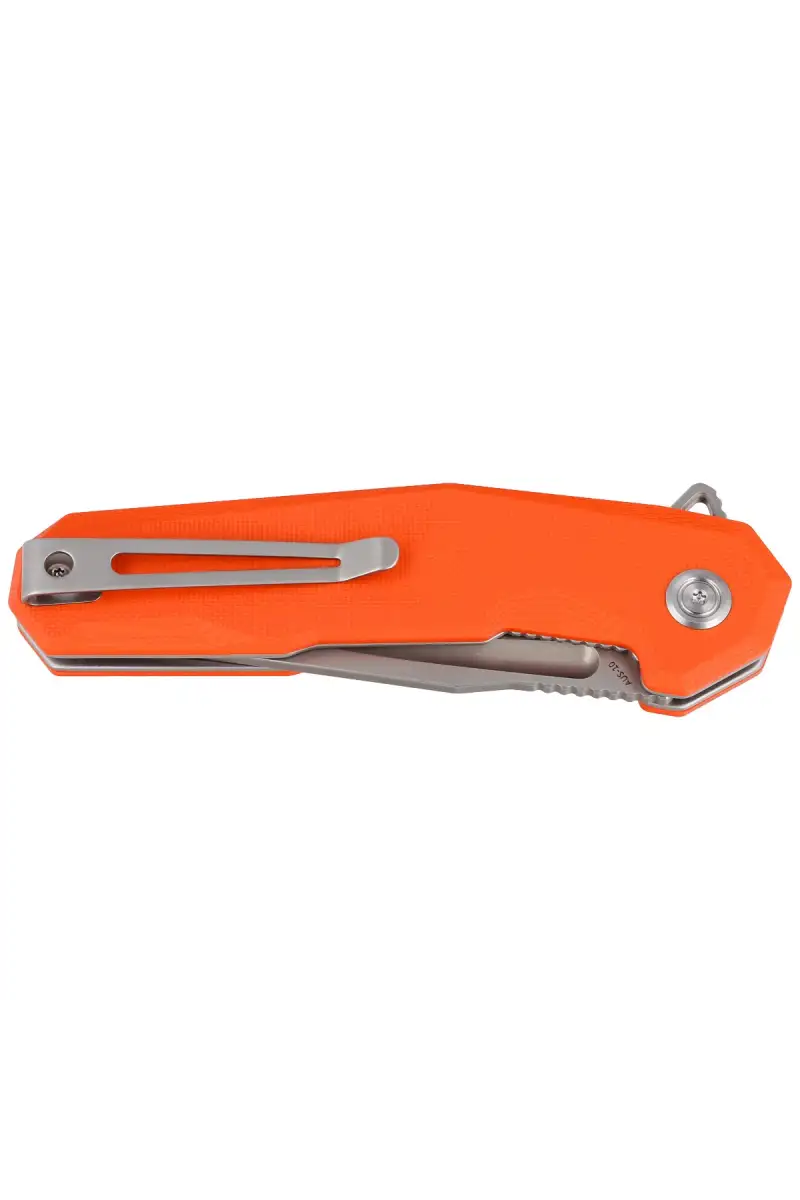 Nóż składany Kubey Carve Orange G10, Bead Blasted AUS-10 (KB237I)