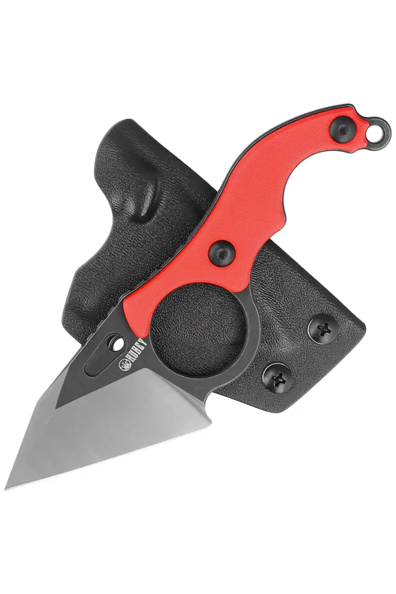 Nóż Kubey Knife Hippocam Red G10, Two Tone D2 (KU166D)