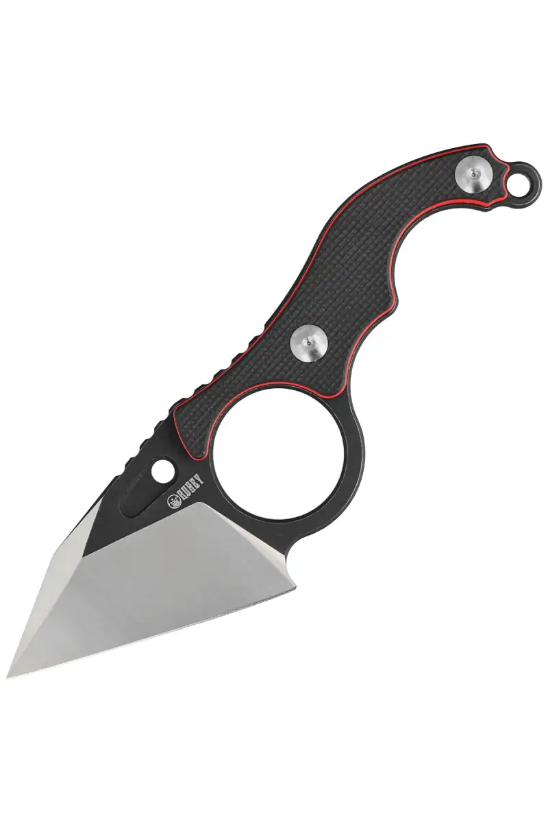 Nóż Kubey Knife Hippocam Black/Red Carbon Fiber/G10, Two Tone D2 (KU166A)