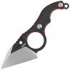 Nóż Kubey Knife Hippocam Black/Red Carbon Fiber/G10, Two Tone D2 (KU166A)
