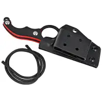 Nóż Kubey Knife Hippocam Black/Red Carbon Fiber/G10, Two Tone D2 (KU166A)