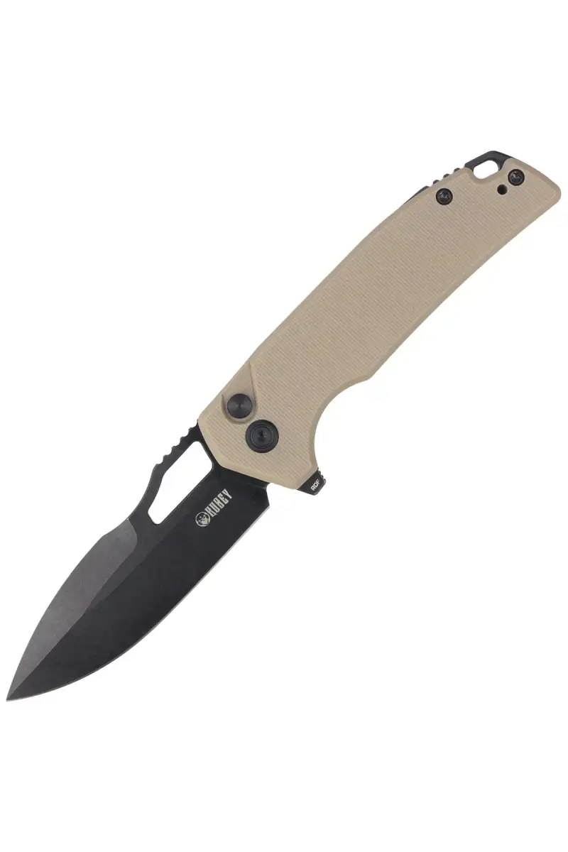 Nóż składany Kubey Knife RDF Tan G10, Blackwash AUS-10 by HYDRA Design (KU316F)
