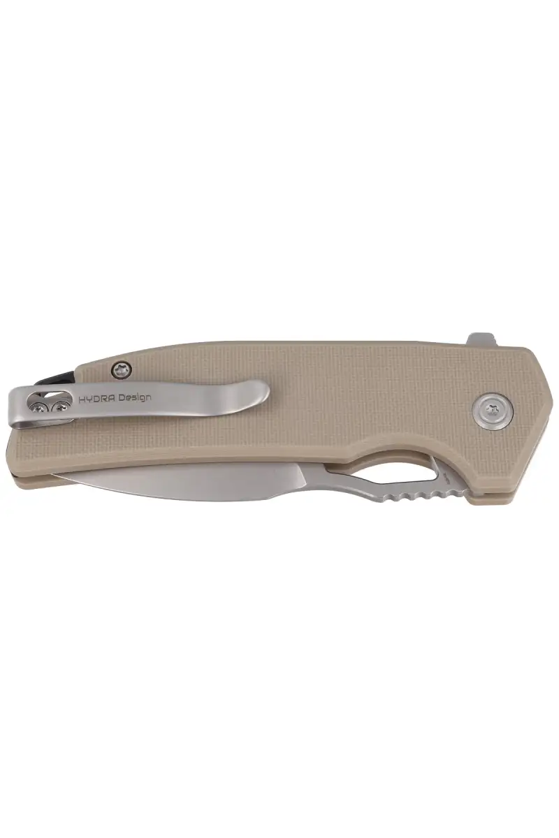Nóż składany Kubey Knife RDF Tan G10, Bead Blasted AUS-10 by HYDRA Design (KU316D)