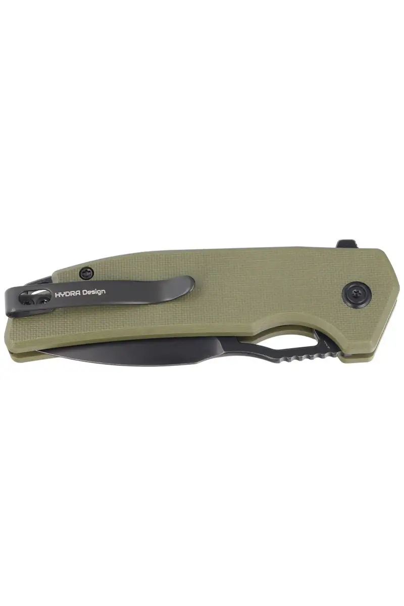 Nóż składany Kubey Knife RDF Green G10, Blackwash AUS-10 by HYDRA Design (KU316B)