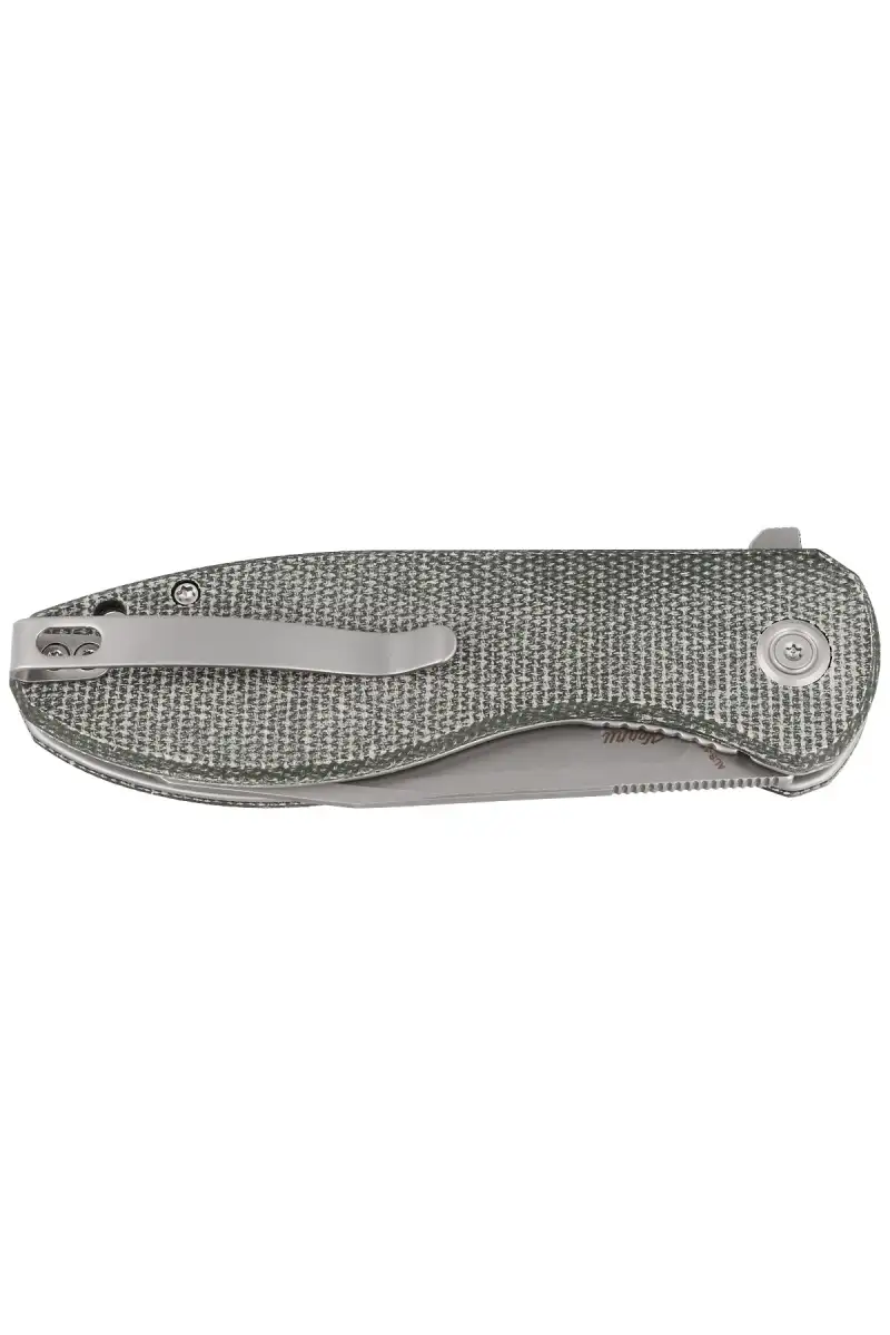 Nóż składany Kubey Knife Master Chief Green Micarta, Bead Blast AUS-10 by Keanu Alfaro (KU358I)