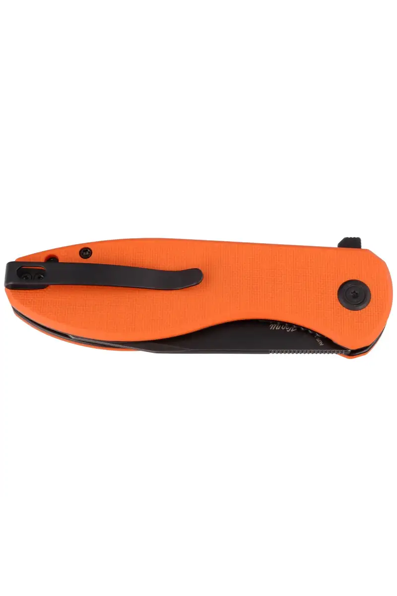 Nóż składany Kubey Knife Master Chief Orange G10, Blackwashed AUS-10 by Keanu Alfaro (KU358E)