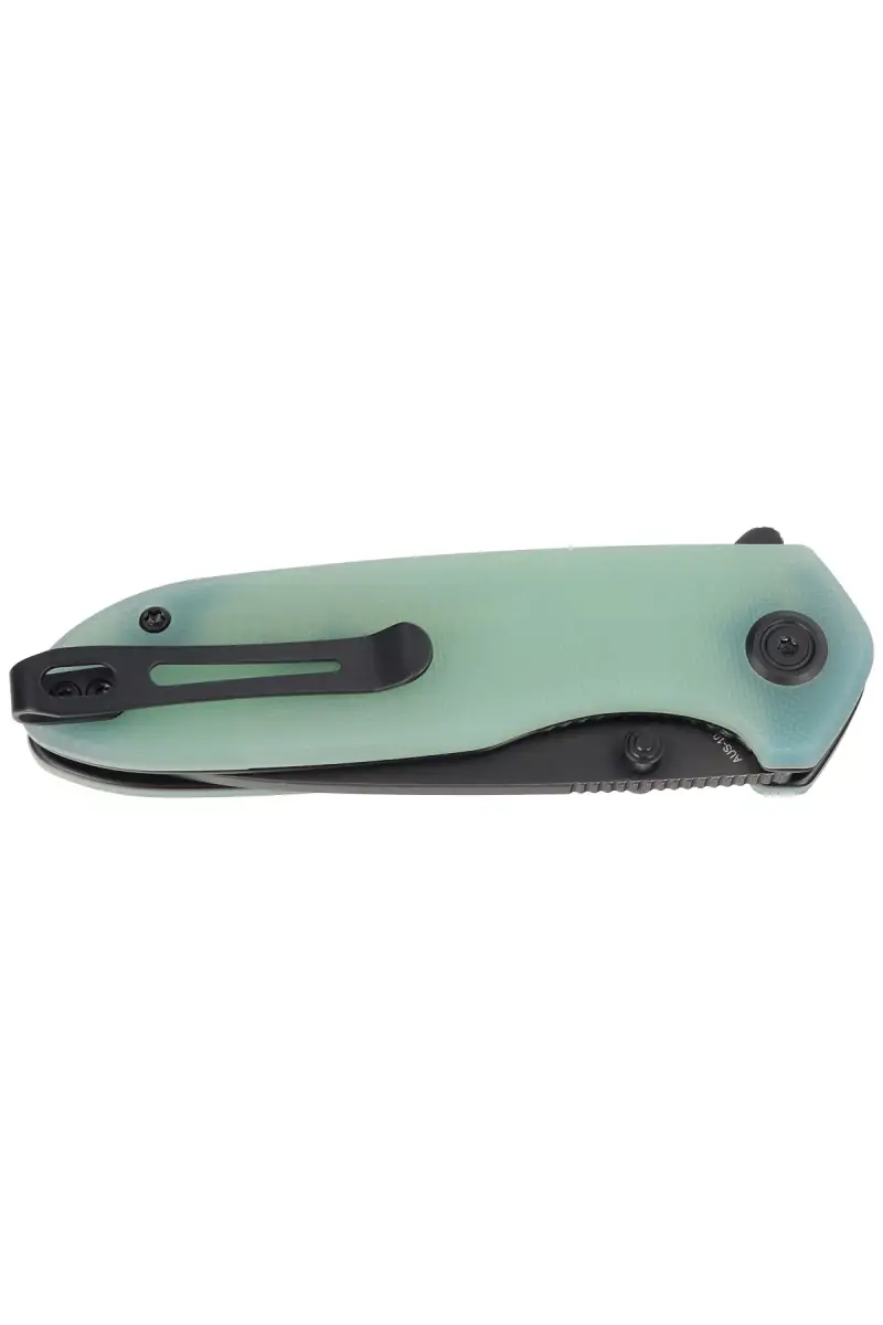 Nóż składany Kubey Knife Belus Jade G10, Blackwashed AUS-10, Black (KU342B)