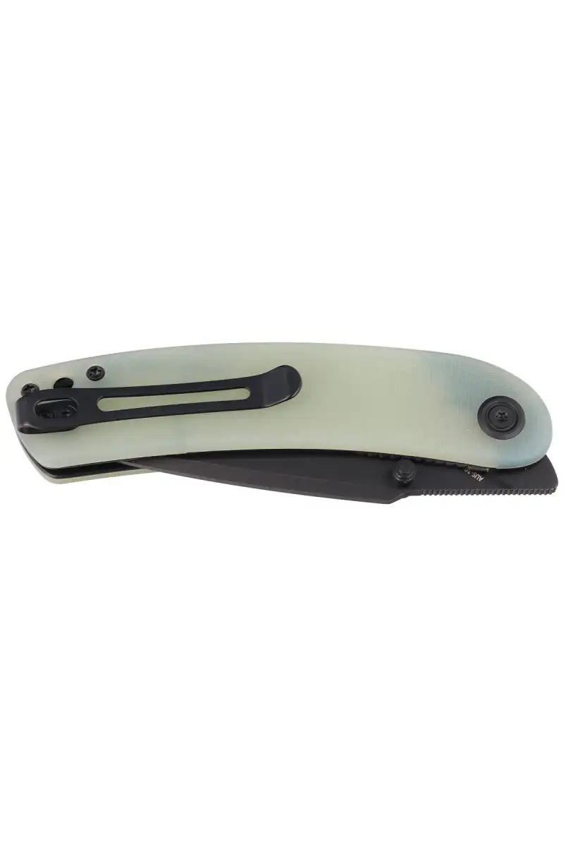 Nóż składany Kubey Momentum Jade G10, Dark Stonewashed AUS-10 by Sherif Manganas (KU344J)