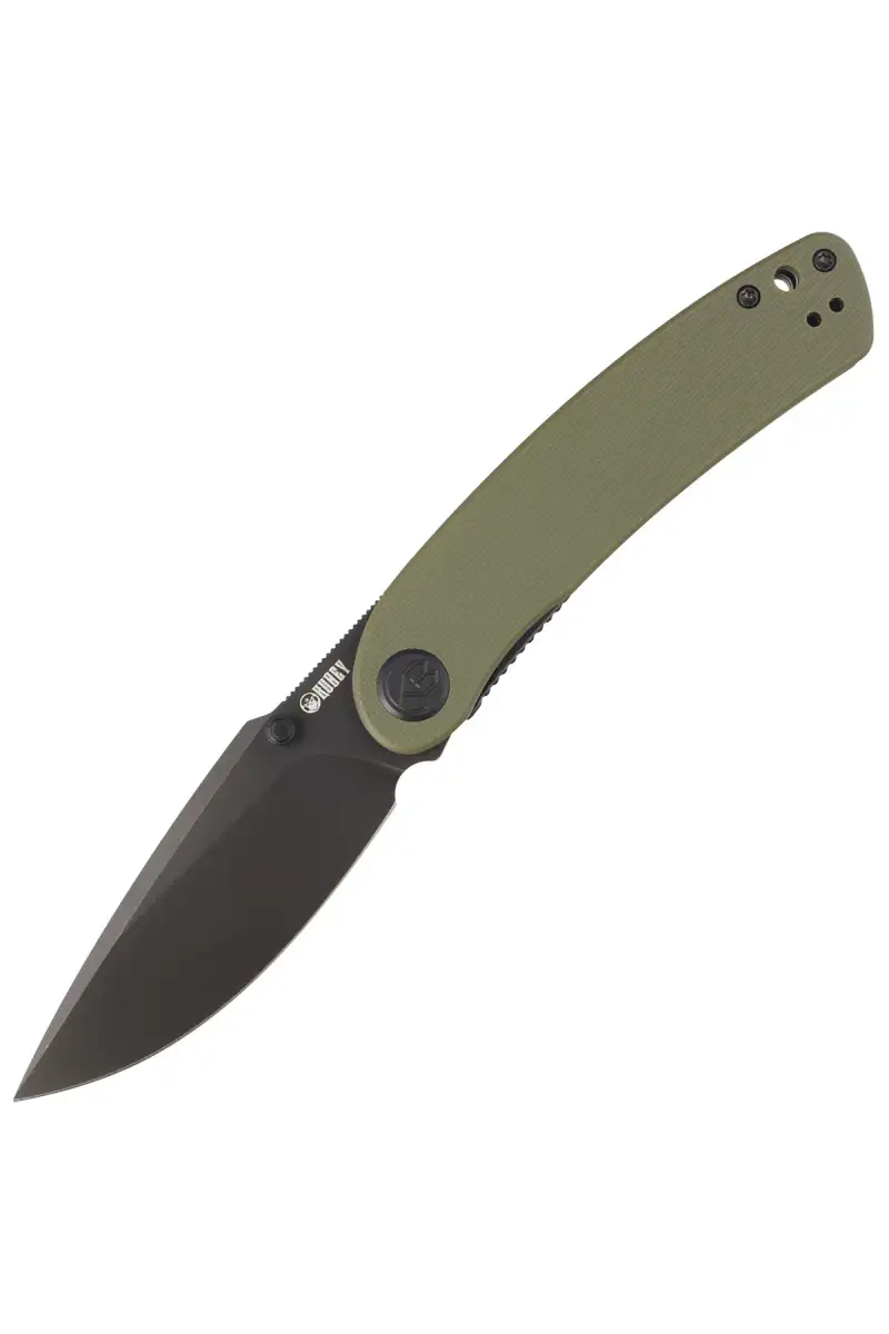 Nóż składany Kubey Momentum Green G10, Dark Stonewashed AUS-10 by Sherif Manganas (KU344G)