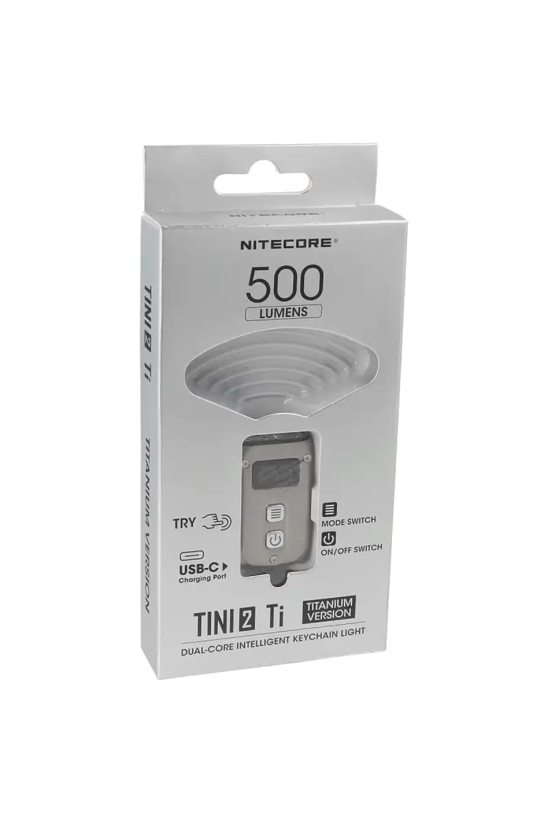 Latarka brelok NiteCore 500lm, Li-ion Battery / 280mAh, titanium (TINI2 Ti)