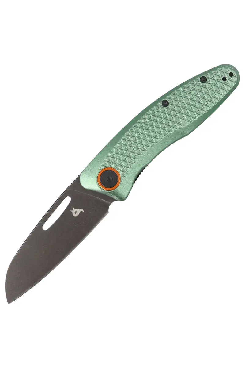 Nóż składany BlackFox Feresa OD GreenAluminium, Black Stone Washed D2 by Grigorii Matveev (BF-762 OD)
