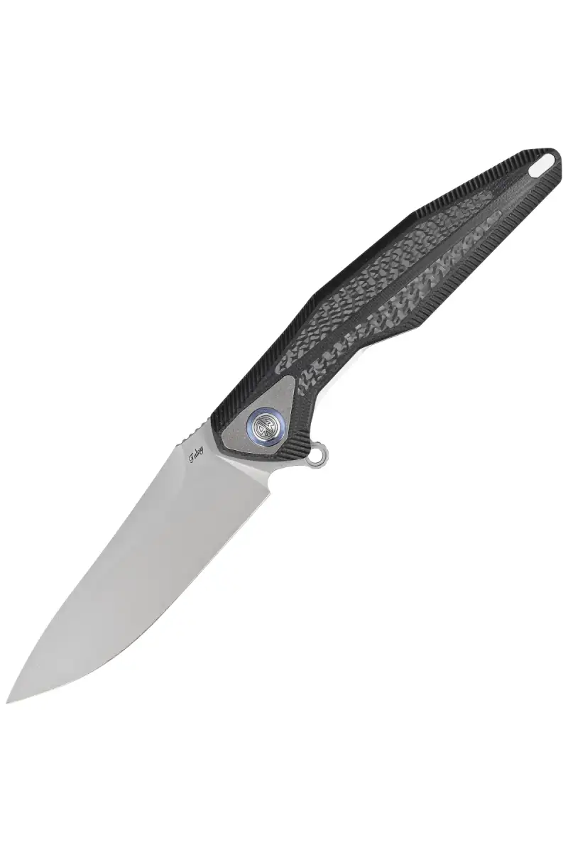 Nóż składany RikeKnife Tulay Integral Black G10 / Carbon Fiber, Satin 154CM (TULAY-B/CF)