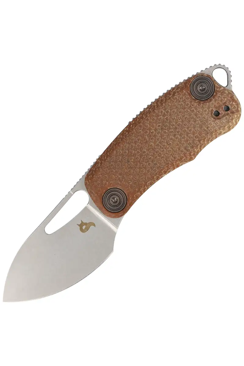 Nóż składany BlackFox Nix Brown Micarta, Acid Stone Washed D2 by Grigorii Matveev (BF-763)